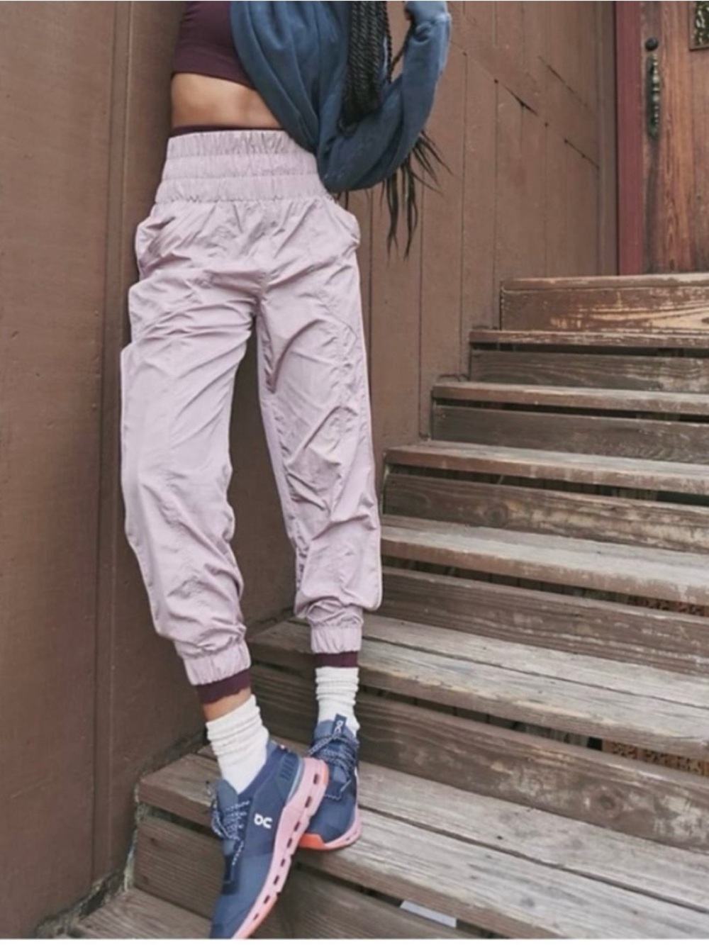 free people movement the way home jogger in moonlight mauve, Size XS